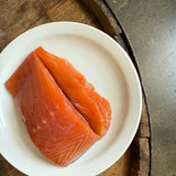 Local Gin + Chioggia Beet Cured Salmon