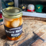 Spicy Pickled Quail Eggs by Stamey's