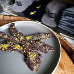 Chocolate-Dipped Bacon with Cayenne + Pistachios