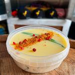 Potted Jumbo Crab Cocktail with Ramps and Meyer Lemon