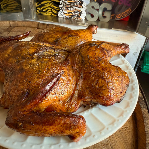 Whole Smoked Chicken w/ Preserved Lemon + Hot Zaatar Spice