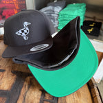 Flat Bill: Black Hat, Checkered Flag Goose