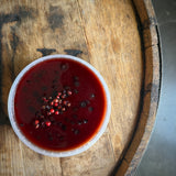 Foie Gras Mousse with Smoked Cherry + Montepulciano Gelée