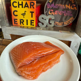 Local Gin + Chioggia Beet Cured Salmon