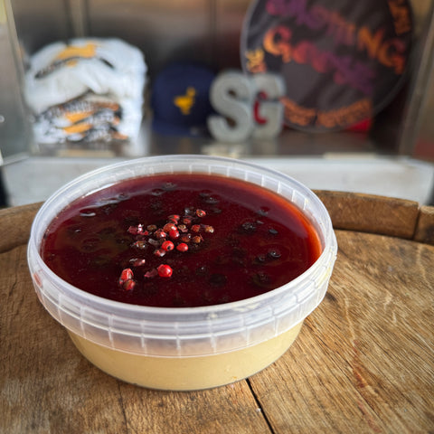 Foie Gras Mousse with Raspberry Lambic Gelée