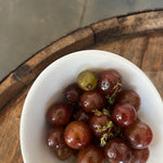 Smoked Grapes with Honey Balsamic Glaze