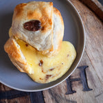 Stuffed Trillium Brie en Croûte with Guanciale Apple Jam