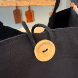 Black Market Bag with white text