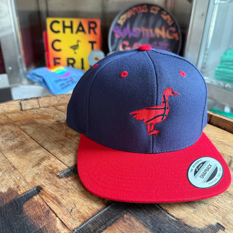 Flat Bill Hat: Fever Red Goose