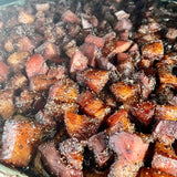 Jowl Bacon "Burnt Ends" with Cherry + Apple Butter Glaze