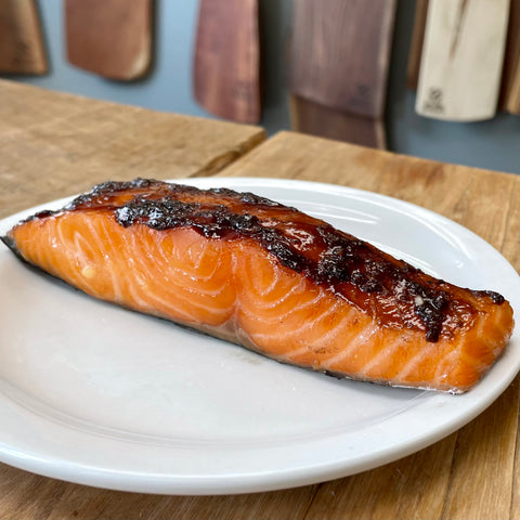 Ginger Balsamic Glazed Smoked Salmon