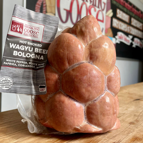 Hot Smoked Wagyu Beef Bologna - Half piece